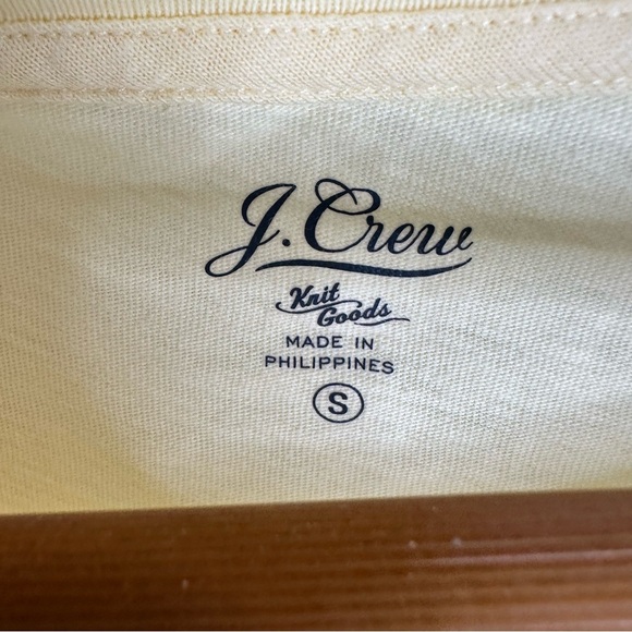 J Crew “Palm Tree” cotton crewneck tee shirt Yellow S - Picture 5 of 7